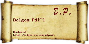 Dolgos Pál névjegykártya