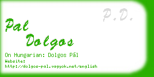pal dolgos business card
